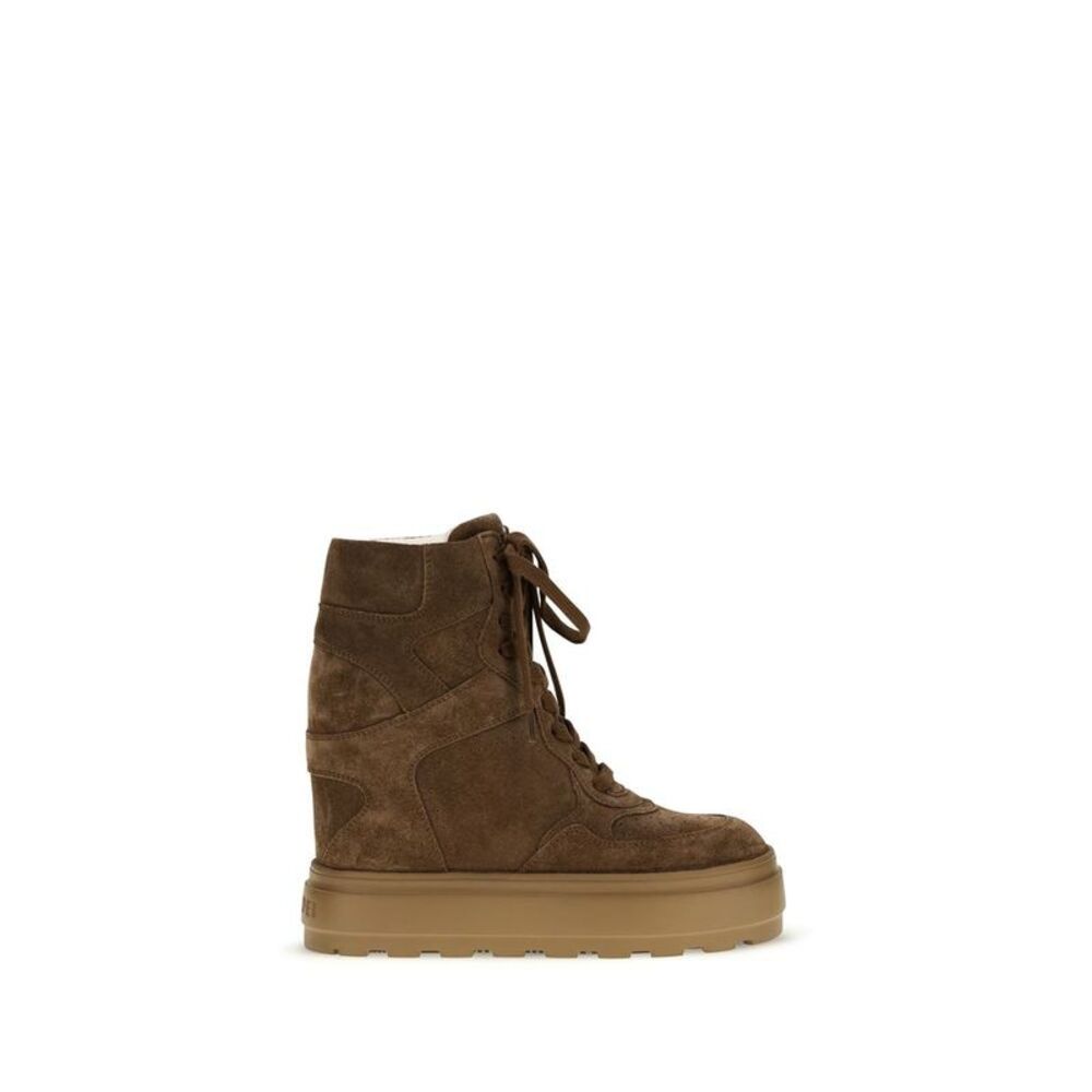 Casadei Brown Rubber Platform Women's Sneakers